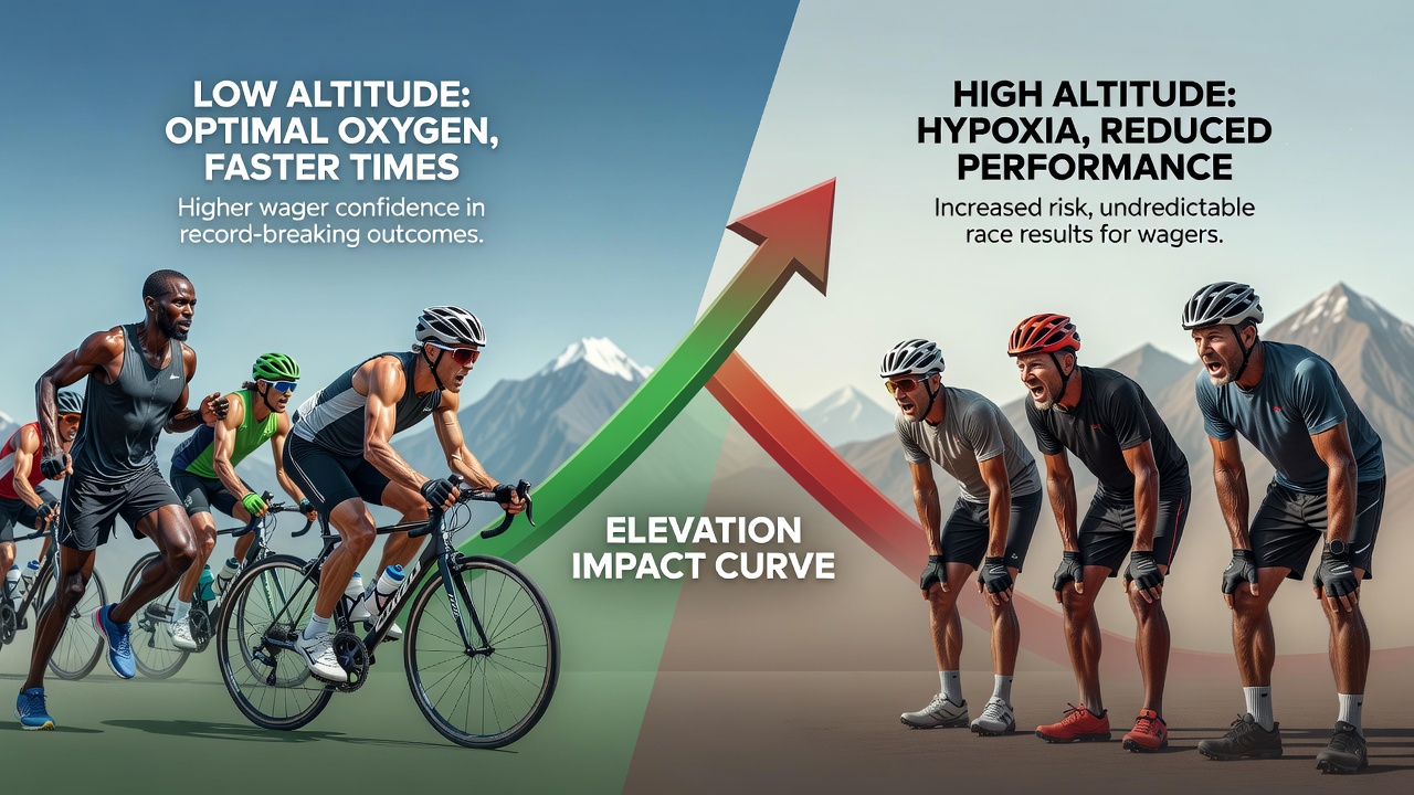 Endurance athletes training at high altitude with mountainous backdrop during a marathon preparation session