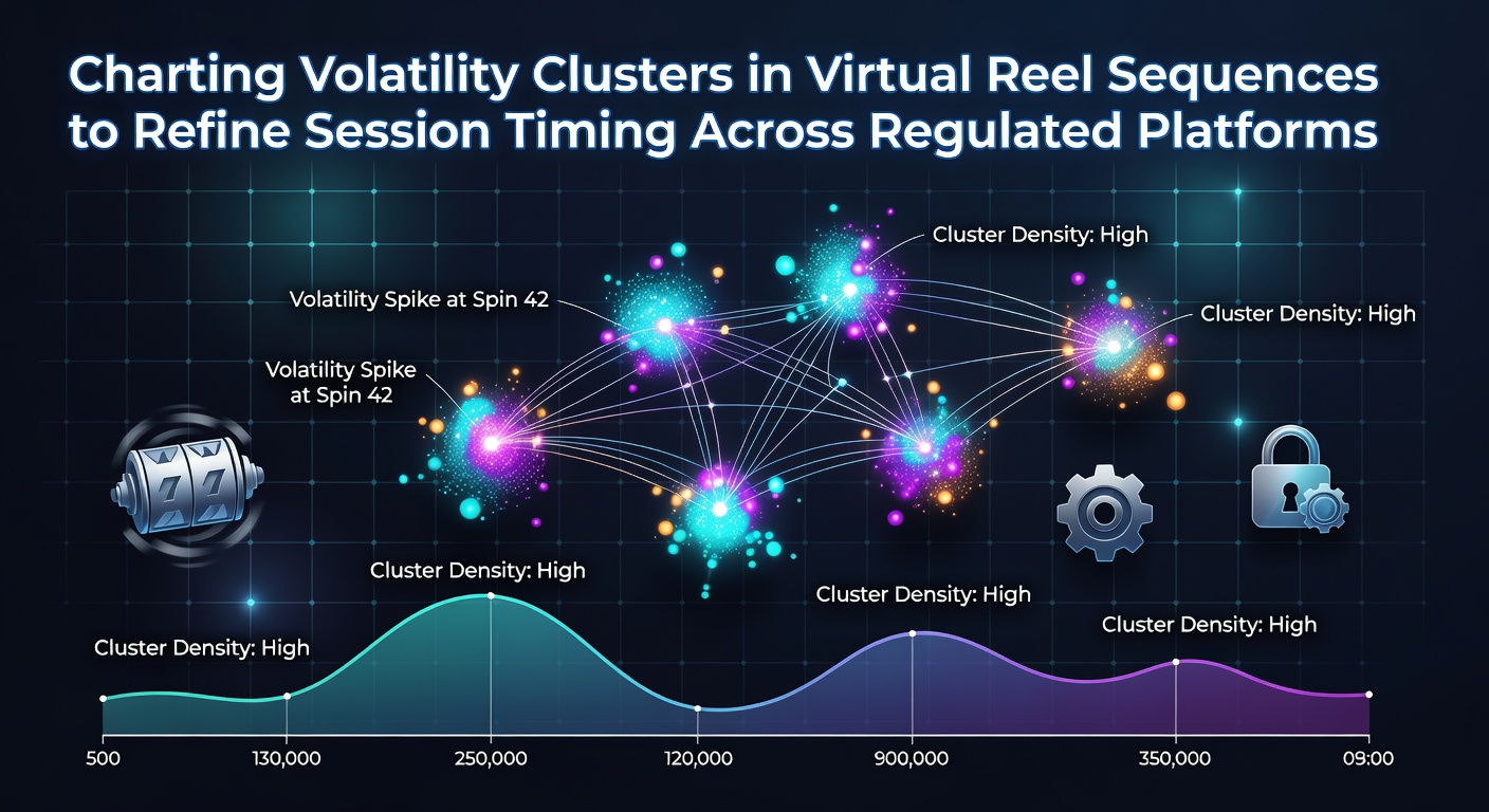 Detailed diagram showing volatility clusters mapped across virtual reel sequences in a slot machine simulation
