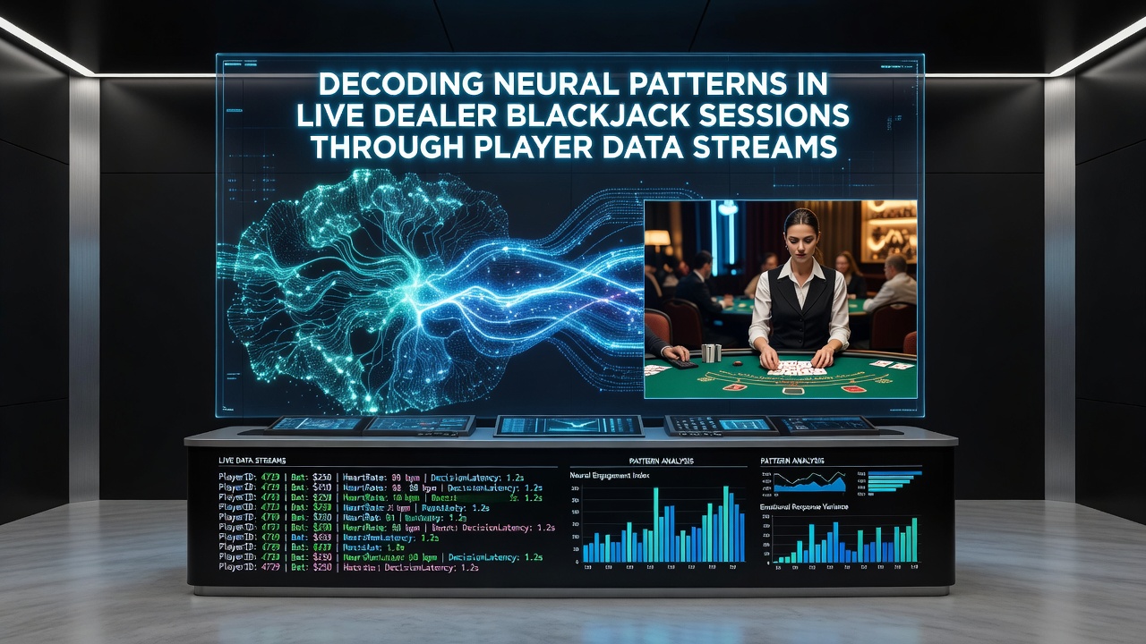 Visualization of neural data streams overlaid on a live blackjack table during play