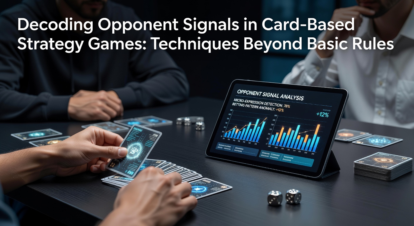 Players engaged in a strategic card game session, focusing on table dynamics and subtle behavioral cues