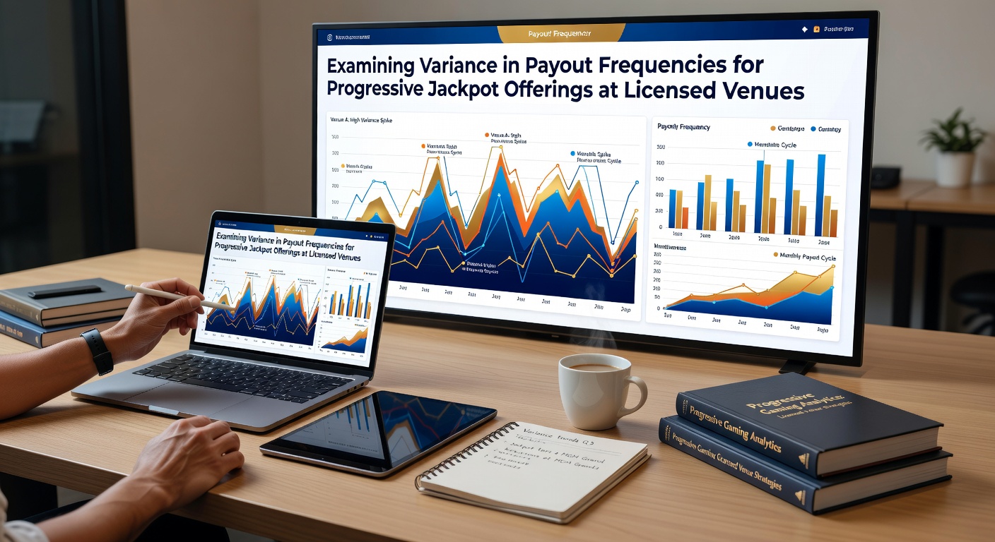 Chart displaying variance in progressive jackpot payout frequencies across different licensed casino networks