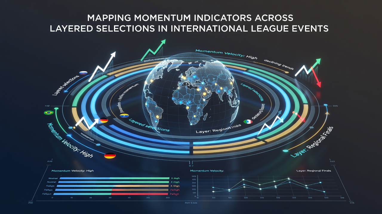 Detailed chart showing layered momentum indicators across multiple international league events