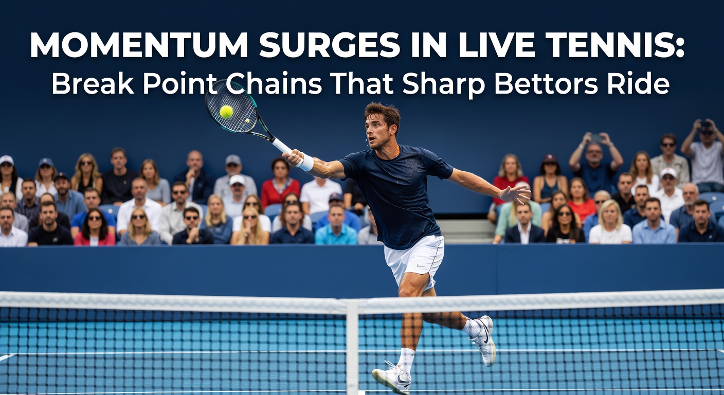 Dynamic tennis rally showcasing a break point chain in a high-stakes ATP match, with the server under pressure from aggressive returns