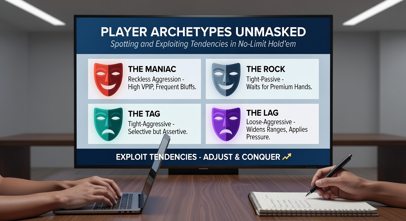 Close-up of a poker hand showdown revealing a tight player's fold against aggressive pressure, highlighting exploitation in action