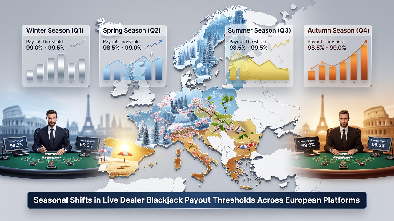 European live dealer blackjack tables showing seasonal payout adjustments on digital platforms