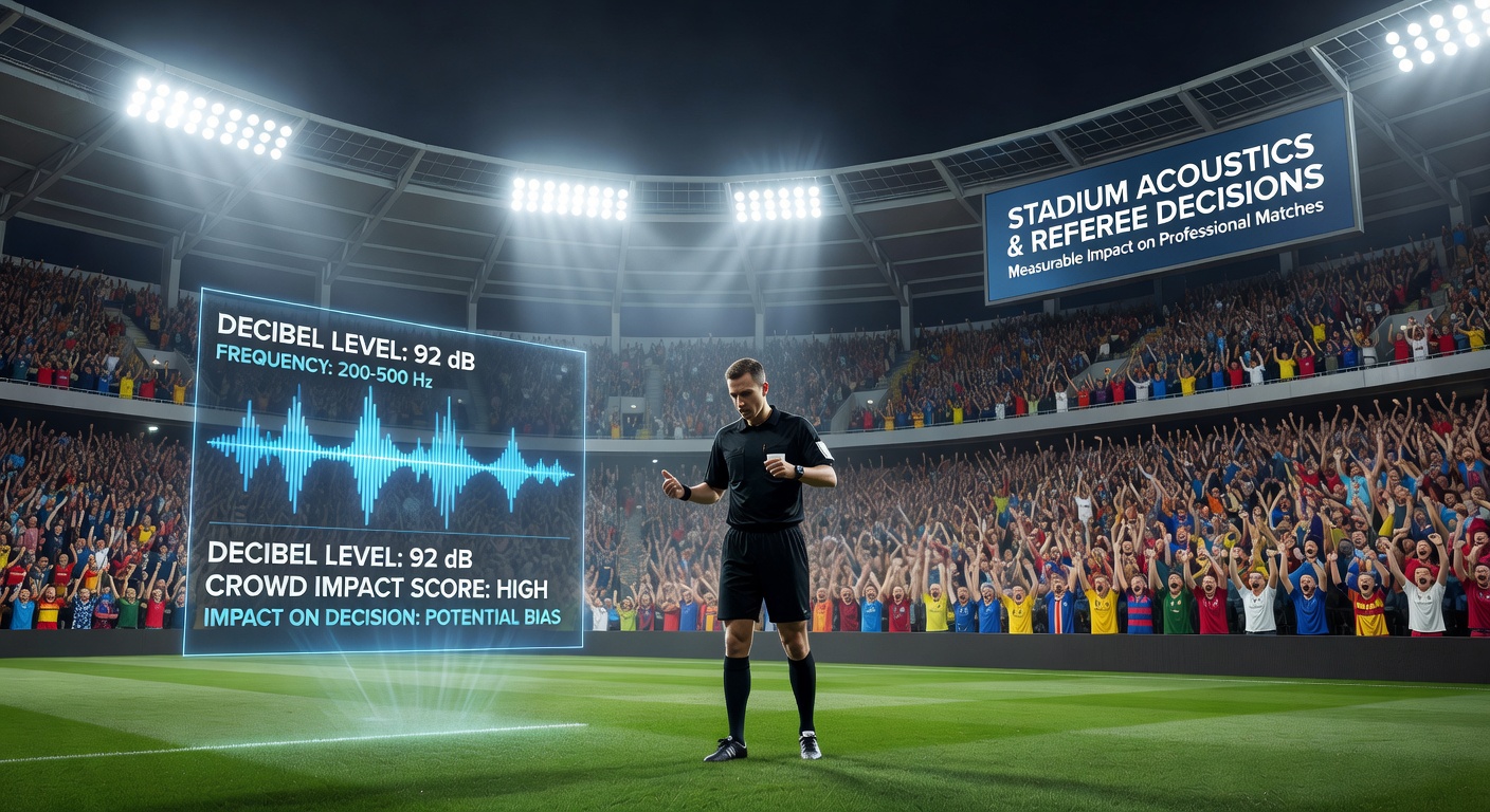 Stadium crowd generating intense acoustic pressure during a professional football match