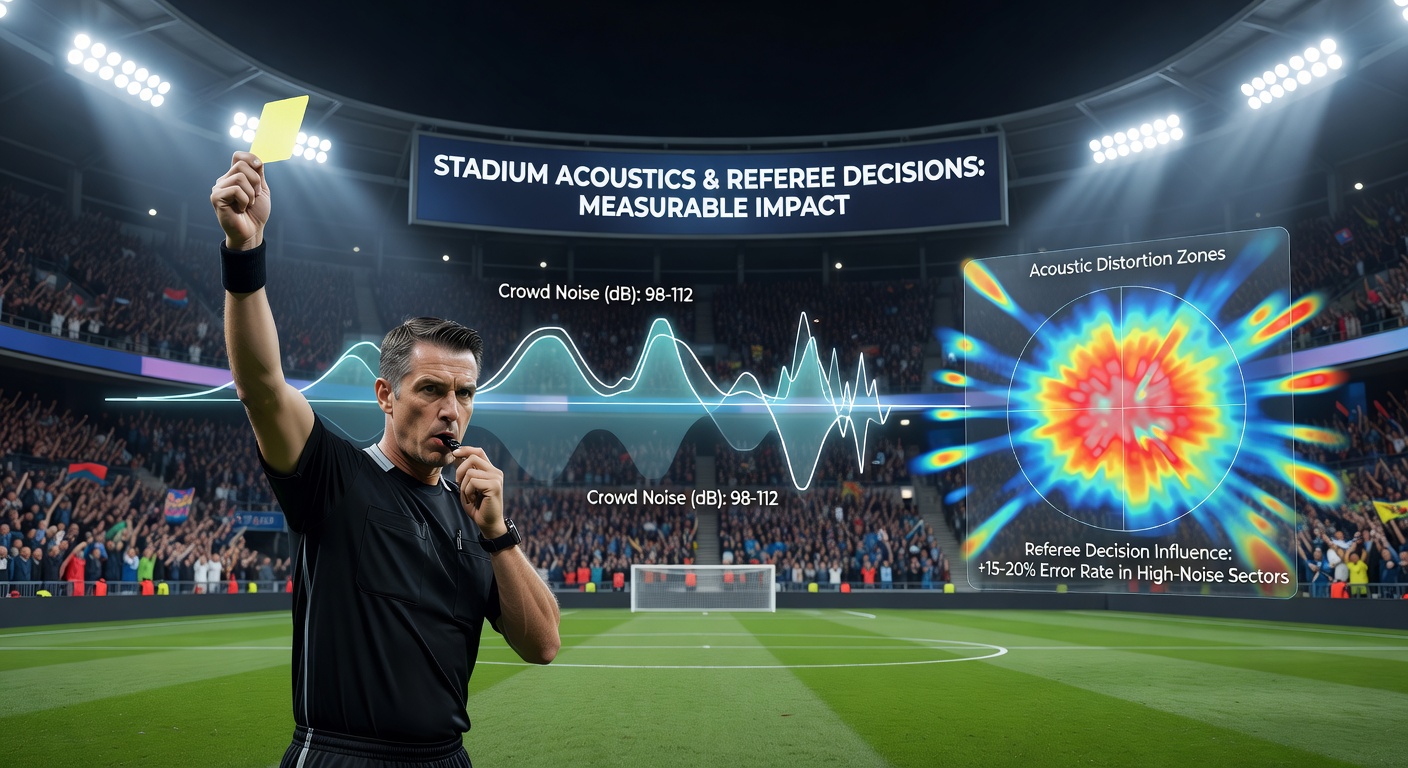 Acoustic measurement equipment positioned near a referee during a live professional match